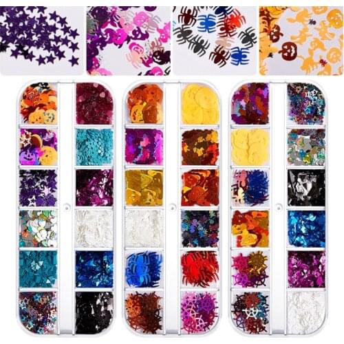 Halloween Glitter Sequins Flakes Resin UV Epoxy Mold Filler Nail Art Decorations DIY Crafts Jewelry Making Filling