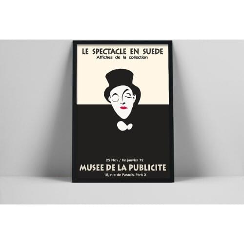 Le Spectacle Black and White Art Painting Canvas Prints Vintage Exhibition Poster Galerie Paris Museum Wall Picture Home Decor