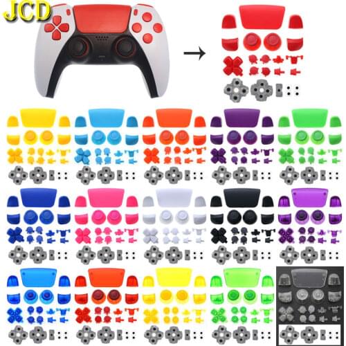 JCD Joysticks Dpad R1 L1 R2 L2 Direction Key ABXY Buttons For Sony PS5 Controller Full Set Button W/ Silicone Rubber Conductive