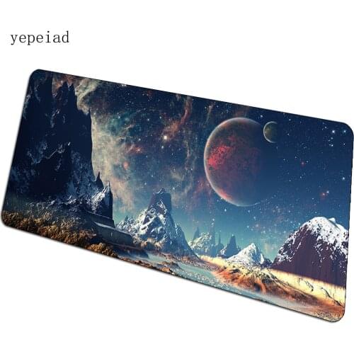 Landscape mousepad 90x40cm Wreck Computer mouse mat gamer gamepad pc Spaceship gaming mousemat desk pad office padmouse