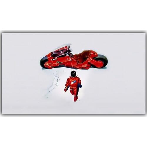 Akira Red Fighting Poster Popular Classic Japanese Anime Home Decor Canvas Poster Picture Print Painting Wall living room Decor