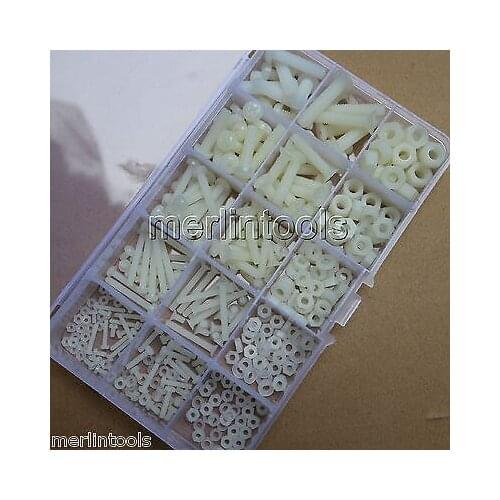 420PCS Nylon Plastic Screw Nut Washer Kit M2 M2.5 M3 M4 M5 M6