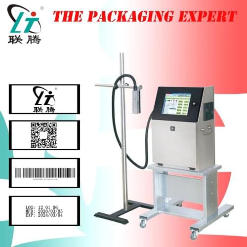 Continuous Inkjet Printer Ink Jet Printing Machine Code Date Batch Coder Barcode Logo Print Automatic Solvent Free Shipping