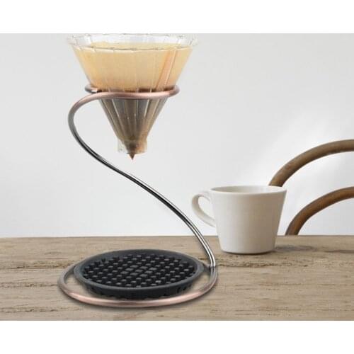 NHBR Coffee V60 Set with Spiral Holder Supporting Coffee Cloud Sharing Pot Coffee Hand Punching Tool Bronze