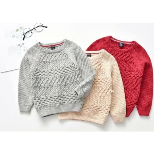 2021 New Autumn Boys Girls Sweater Cotton Children Knitted Pullover Sweater Coat Toddler Jacket Clothes Kids Clothes