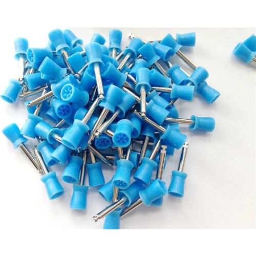 New Dental lab 50Pcs Latch type Polishing Polisher Prophy Blue Cups