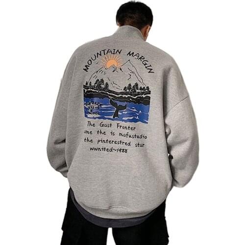 Winter New Hong Kong-Style Turtleneck Brushed Hoody Mens Fashion Korean-Style Loose Coat Warm Clothes Men