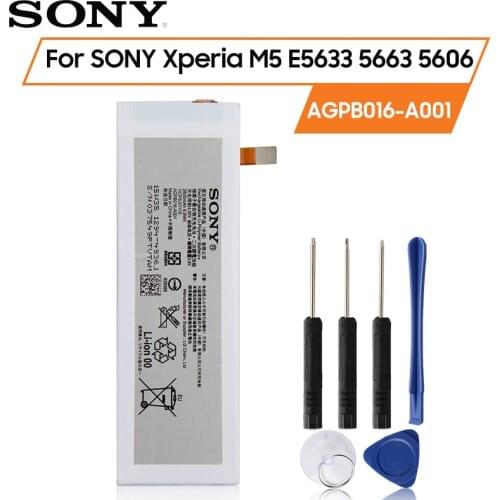 Original SONY Battery For SONY Xperia M5 E5603 E5606 E5663 E5653 2600mAh Authentic Phone Replacement Battery