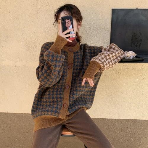 Autumn Winter Women Sweaters 2020 New Fashion Casual Loose O-neck Long-sleeved Cardigans Female Open Stitch Coats Outwear