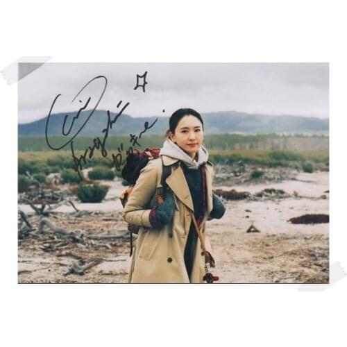 Signed Yui Aragaki autographed photo 7 inches free shipping J-POP 112017A