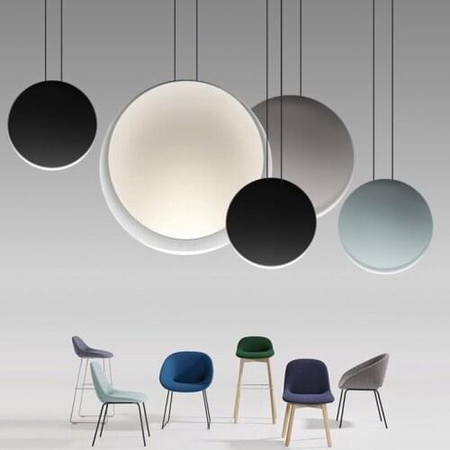 Nordic restaurant pendant lights post personality creative round crescent lamp model room dining table bar bedside lamp CL41805