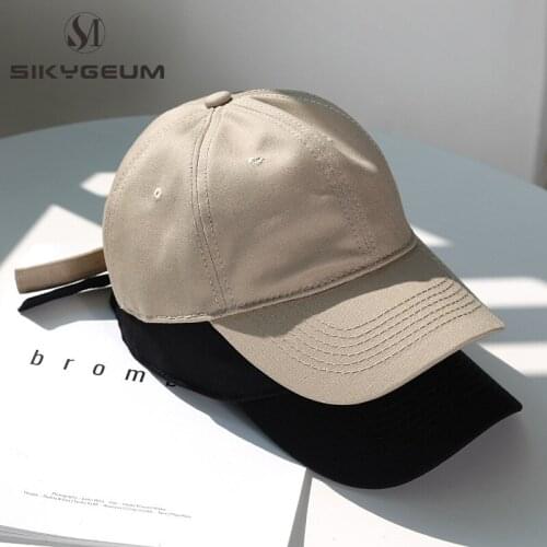 SIKYGEUM Korean Fashion Baseball Cap Unisex Men Women Adjustable Sport Golf Cap Men Baseball Cap Washed Cotton Embroidery Letter