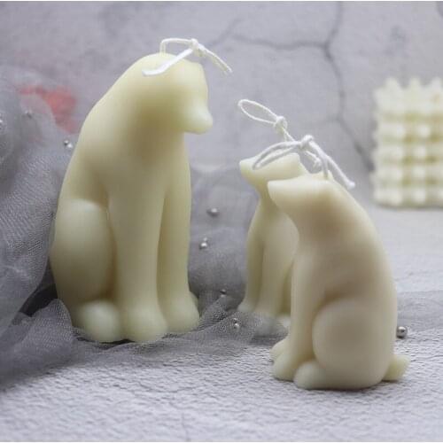 3D Polar bear Silicone Material Handmade Scented Candle Mold DIY Aromatherapy Soap Mould Supplies Christmas winter ornaments