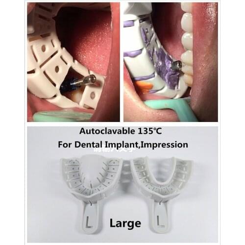 Dental Plastic Impression Trays Large Autoclavable Perforated For Impalnt Post