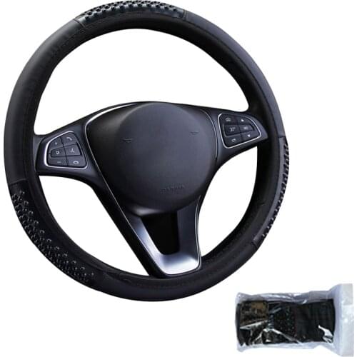 Three-Dimensional Massage Car Braid on Steering Wheel Cover Without Inner Ring Wrap For 37-38CM/14.5" -15" Hand Bar Protecter