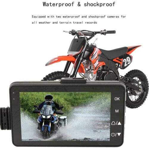 New SE300 Motorcycle DVR Front+Rear Camera Motorcycle Cam Video Recorder Front Rear View Waterproof Motorcycle Camera