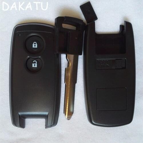 DAKATU Replacement Car Key Case for Suzuki SX4 Vitara smart Remote Key Shell 2 button with Emergency Insert Blade
