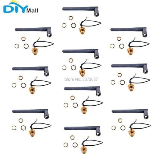 10pcs/lot 2.4G WiFi 3dBi Gain Antenna U.FL to Female SMA Connection Cable for Arduino CC3000 ESP8266 Wifi Module