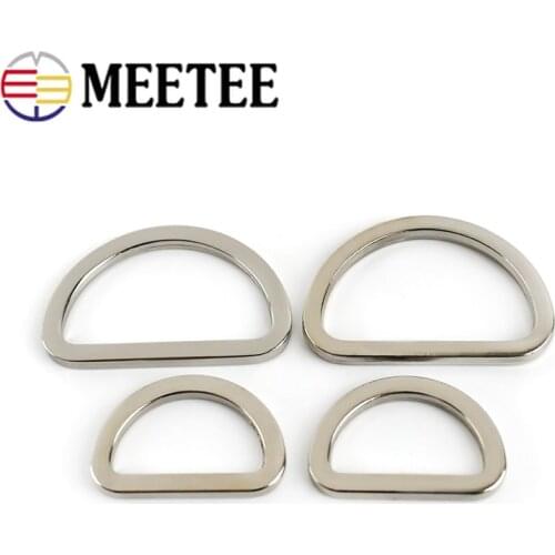 10pcs Meetee 25/38mm Silver Metal O D Rings for Webbing Strapping Bags Handbag Dog Collar Hardware LeatherCraft Accessories G7-3