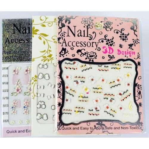 100pcs New 3D Noctilucent nail sticker 3d nail art foil patch beauty decals stickers ongles nail stickers nail art decorations