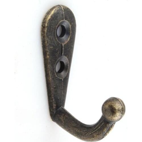 5pcs Wall Door Metal Antique Hooks Hangers For Key Clothes Coat Hat Bags Towel