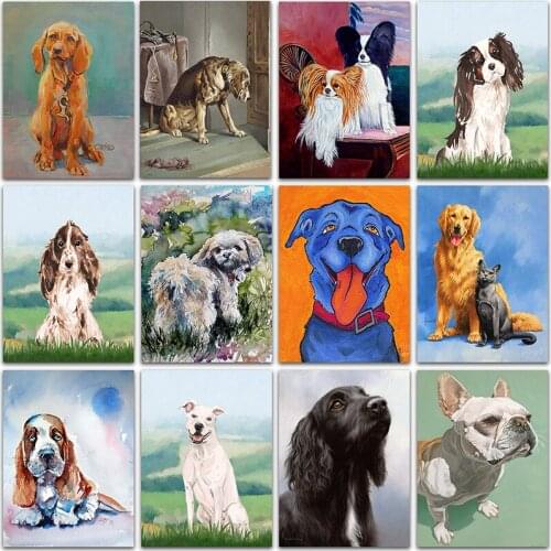 5D DIY Diamond Painting animal dog home decor art Sale Full Square&Round Diamond embroidery Cross stitch Diamond mosaic paint