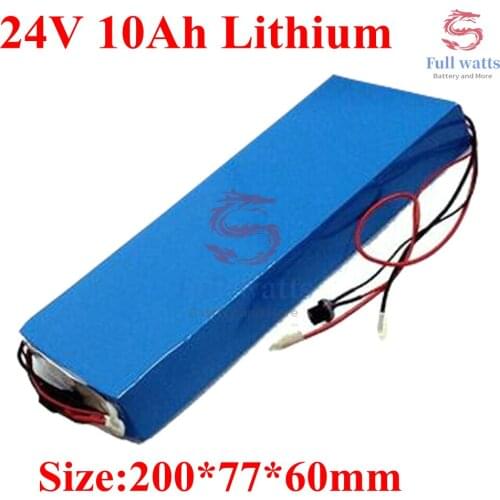 24v 10ah Lithium Electric Bike Battery 24v 10ah Battery Pack Li-ion for Bicycle 24v 350w E Bike 250w Motor with 20A BMS Charger