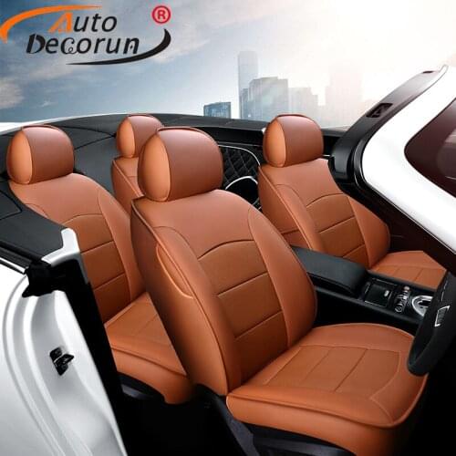 AutoDecorun Genuine Leather Seat Cushion for BMW X1 Series Seat Covers for Cars Accessories Automobiles Seat Protector 16PCS/Set