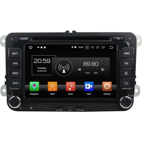 8" Octa Core Android 8.0 Car Radio DVD GPS for VW Volkswagen Magotan Caddy Passat Sagitar Tiguan Touran Jetta Skoda Seat CC Polo
