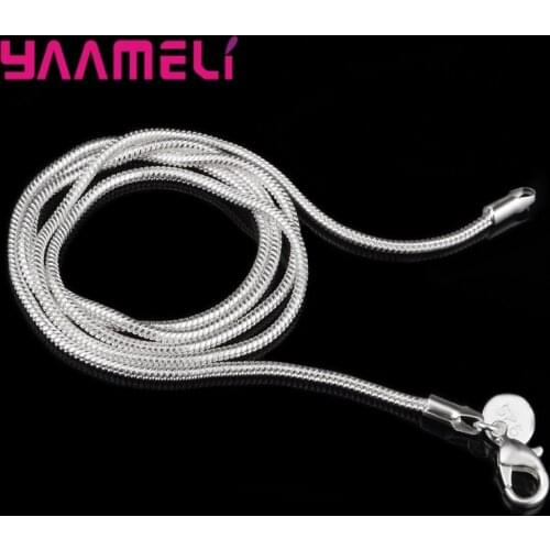 Top Quality One Piece 100% 925 Sterling Silver Snake Chain Necklaces Collar de Prata Making Findings Accessory for Men Women