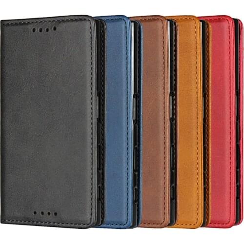 Coque Etui Case For Sony Xperia X Compact Case Cover Leather Luxury Calf Grain Magnetic Flip Wallet Fundas Bags Phone Shell