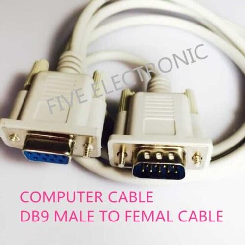 DB9 Male to Female Serial Port Cable. RS232 Computer Cable. COM Cable direct connection