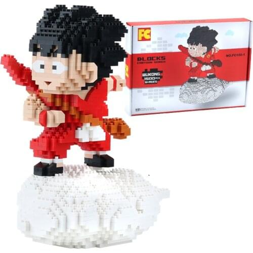 Dragon Ball Z Son Goku Bricks Building Blocks Kit Assembling Mini Microparticles Toy Model Anime Gifts for Children