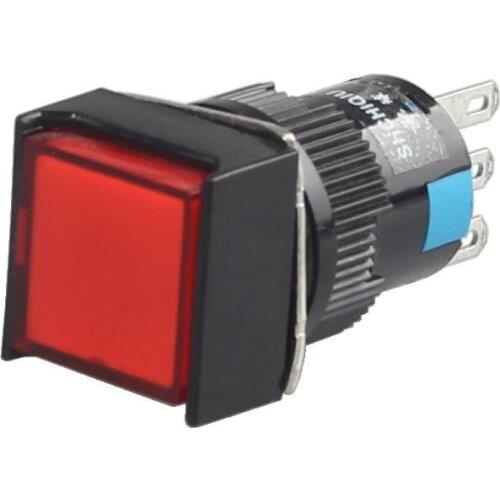 LA16F-11DZ LED Latching Push Button Switch 16MM (AL6F-A) With Light