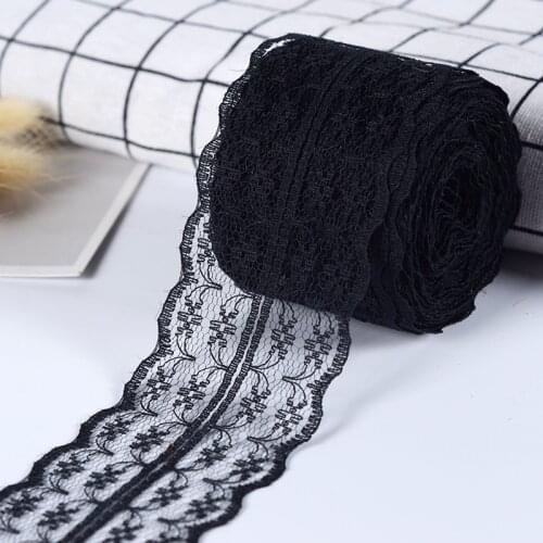 10Meters/Lots 4.5cm Lace Tape DIY Apparel Sewing & Fabric White Black Blue Pink Purple Lace Trimming Gift Packaging Lace Ribbon