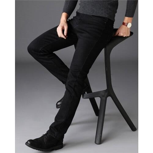 Men’s Classic Business-casual Stretch Jeans,High Quality Slim&Straight Denim Pants,Work&Leisure Jeans,5-Colors Choice
