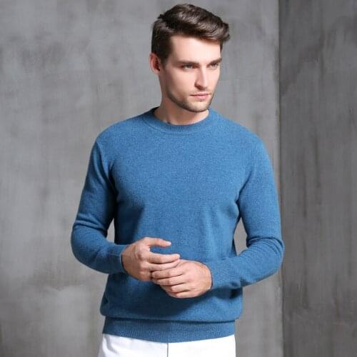 8Colors Winter Sweater Men 100% Pure Cashmere Knitted Pullover Winter New Warm Fashion Oneck Jumpers Man Top Thick Male Clothes