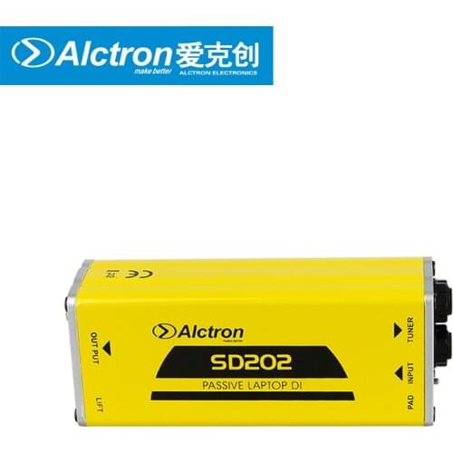 Alctron SD202 passive Direct box, stereo DI box mono for acoustic guitar, bass, keyboard noise canceling