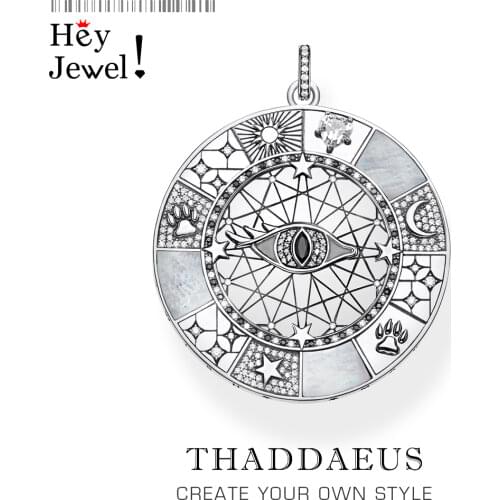 Pendant Amulet Mystical Symbols,2020 Fashion Jewelry Europe Trendy Optimism Accessorie 925 Sterling Silver Gift For Woman Men