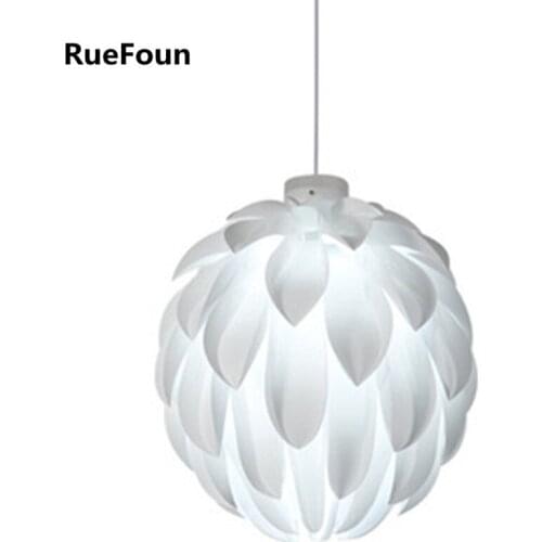 Nordic Home PVC Pine Cone Pendant Light For Indoor Bedroom Living Room Dining Light DIY Flower Petal Hanging Light