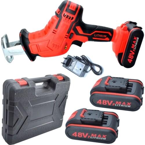 48VF Portable Charging Reciprocating Saw Electric Saber Saw for Wood Mutifunctional Power Tools With Lithium Battery