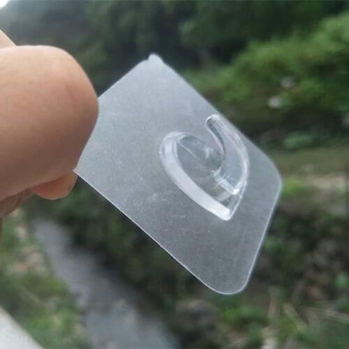 2PC Transparent Wall Hook Strong Self Adhesive Door Wall Hangers Hooks Suction Heavy Load Rack Cup Sucker for Kitchen Bathroom