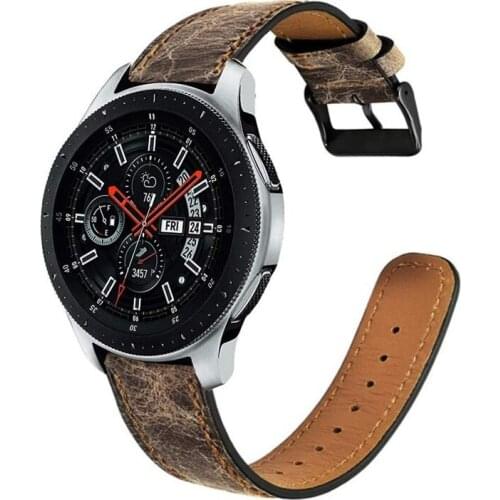 22mm band for Samsung Galaxy Watch 46mm gear S3 Frontier huawei watch gt strap Amazfit GTR 47mm Genuine Leather watchband