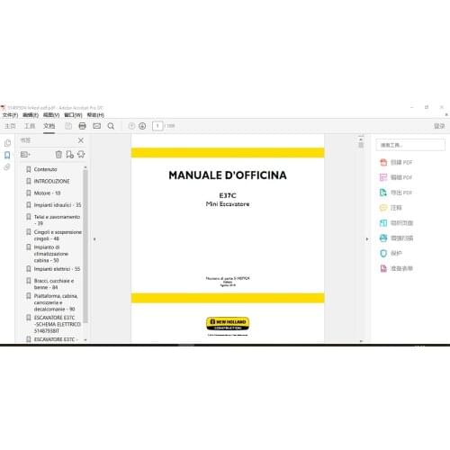 New Holland Construction Equipment Service Manuals and Schematic Diagram 2020-Italian