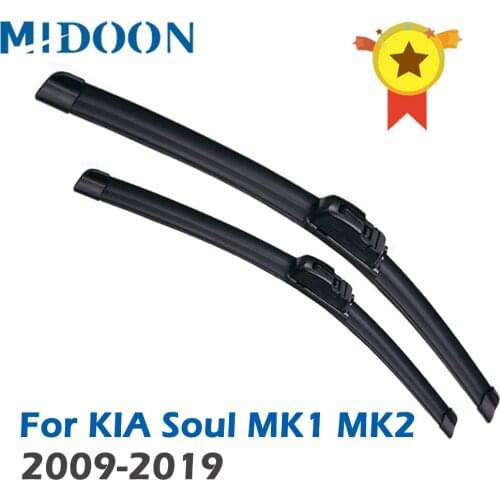 MIDOON Wiper Front Wiper Blades For KIA Soul MK1 MK2 2009 - 2019 2018 2017 2016 Windshield Windscreen Front Window 24"+20"