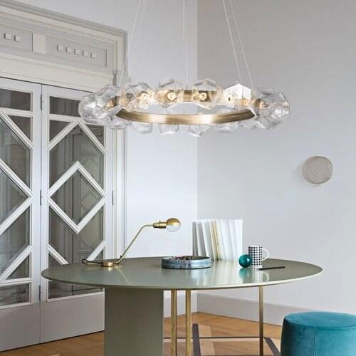 Nordic living room chandelier light luxury 2019 new post-modern designer model bedroom study art chandelier