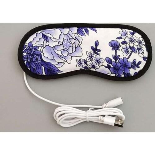 USB Electric Heating Medicine Moxa Sleeping Eye Mask Shading Mask For Sleep Soft Adjustable Temperature Control Heated Eye Mask