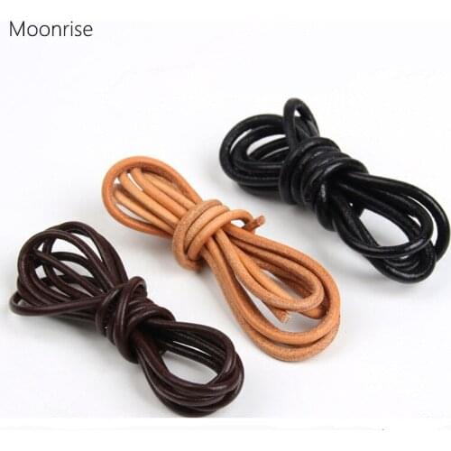 3M Multi-size Round Leather Cords Rope String Cord For Jewelry Making Bracelet Necklace Beading DIY Jewelry Accessories HK015