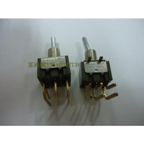 [VK] Original twisted child switch M-2023H gold-plated curved foot three six feet shake head ON-OFF-ON