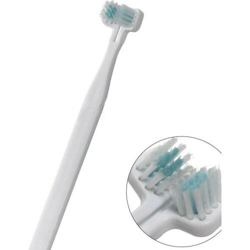High Quality Cat Toothbrush Double Heads Teeth Brushing Multi-angle Cleaning Pet Breath Freshener Oral Care for Dog Cat Hot Sell